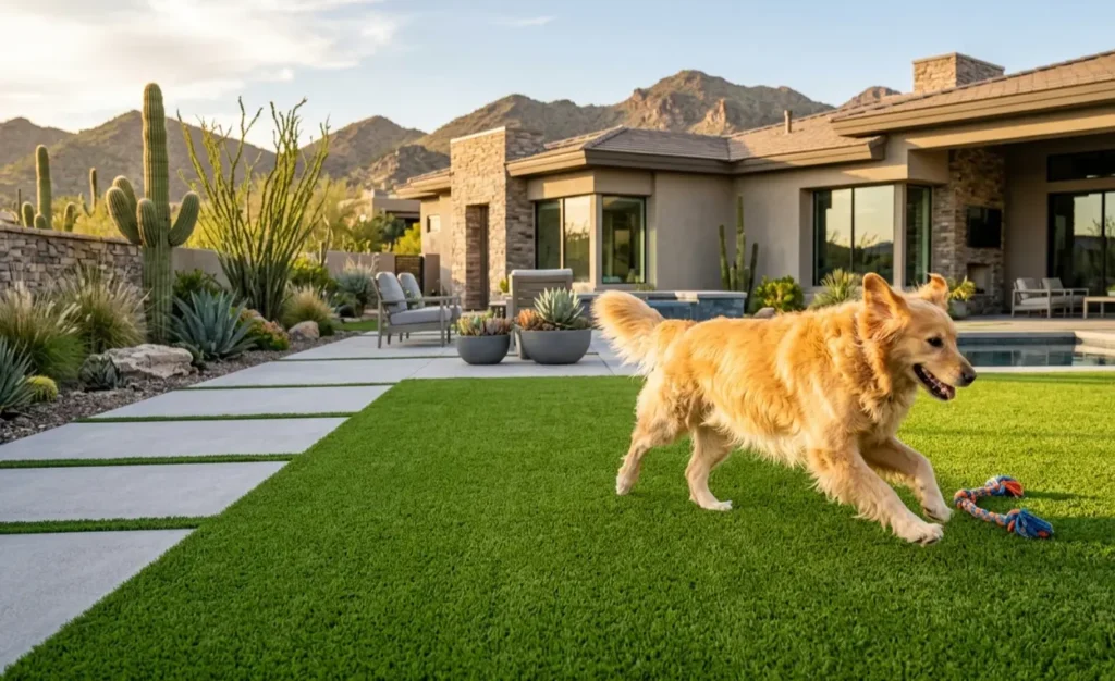 pet turf scottsdale az dog safe artificial grass backyard installation